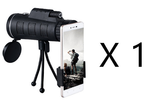 Compatible with Apple, Monocular Telescope Zoom Scope with Compass Phone Clip Tripod Compatible with Apple, Monocular Telescope Zoom Scope with Compass Phone Clip Tripod